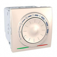 Терморегулятор для теплої підлоги з датчиком 2 модулі Schneider Electric Unica 10 А Слонова кістка MGU3.503.25