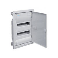 Щит на 24 (28) модулів, внутрішнього встановлення з металевими дверцятами, без клем, Hager VOLTA VU24UA