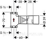 Внутрішня частина запірного вентиля Hansgrohe 15973180, фото 2