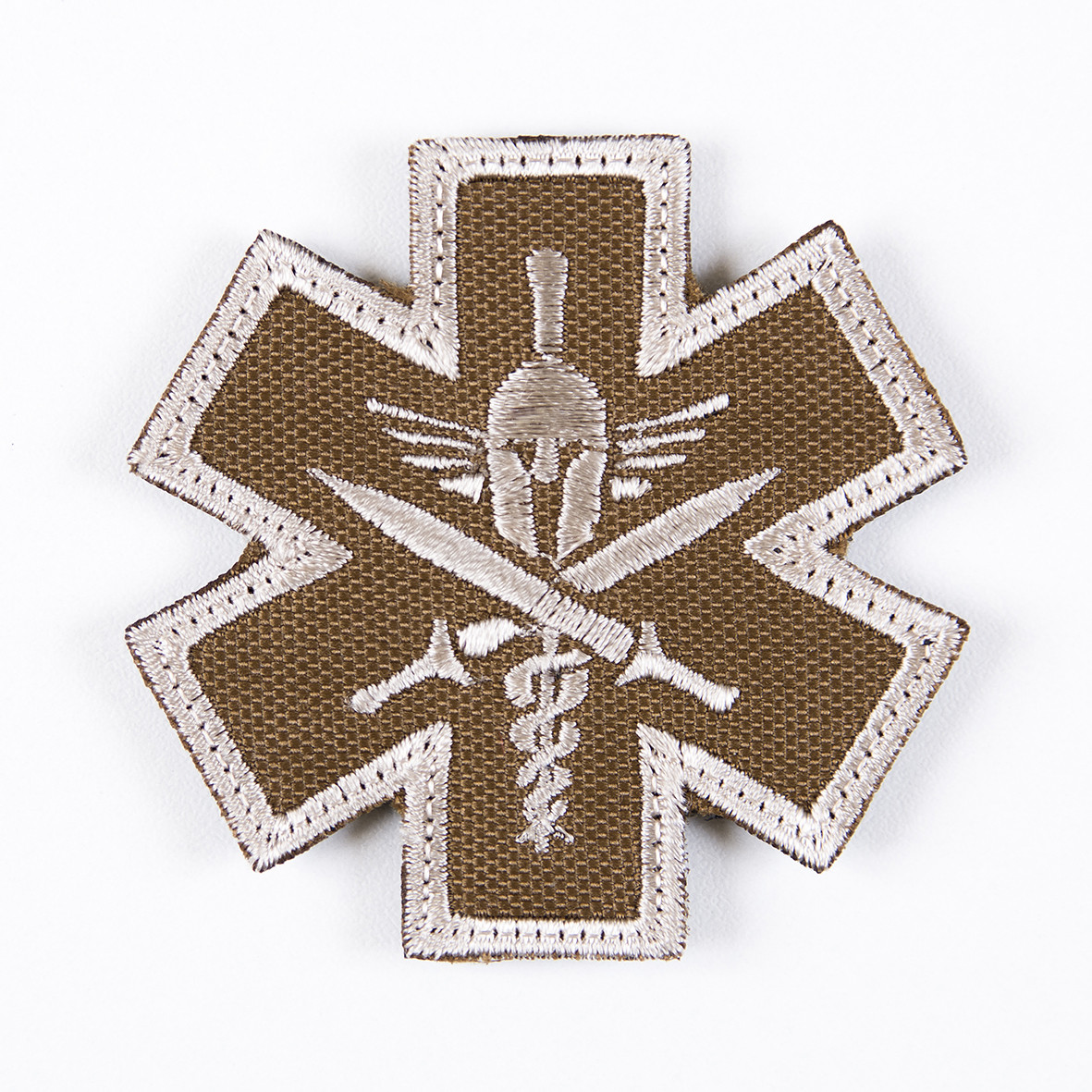 Текстильний шеврон на липучці Медична зірка Spartan