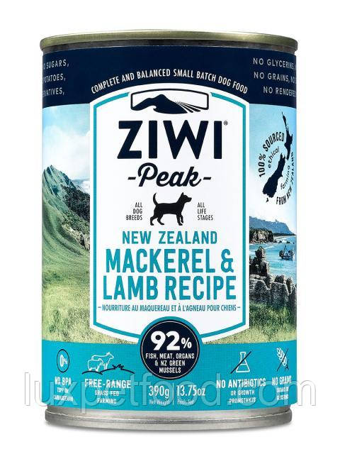 Ziwi Peak Moist Mackerel & Lamb For Dogs - консерви для собак (ягнень і скембрия) 390г.