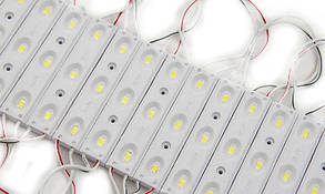 Світлодіодний модуль M-5730SMD3CW-12 холодний білий IP67 Код.57578, фото 5