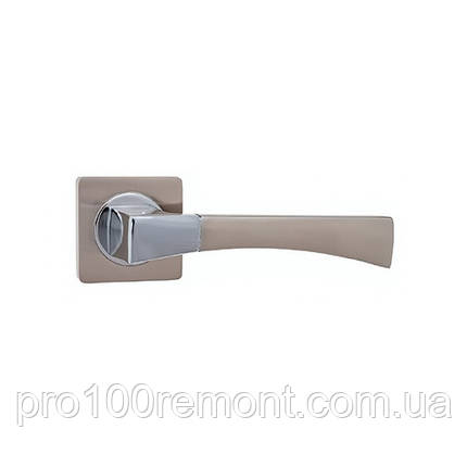 Ручка дверна на розетці NEW KEDR R08.130-AL-SN/CP, фото 1