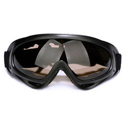 Окуляри гірськолижні, для велосипеду, самокату, захисні Чорний корпус, Коричнева лінза