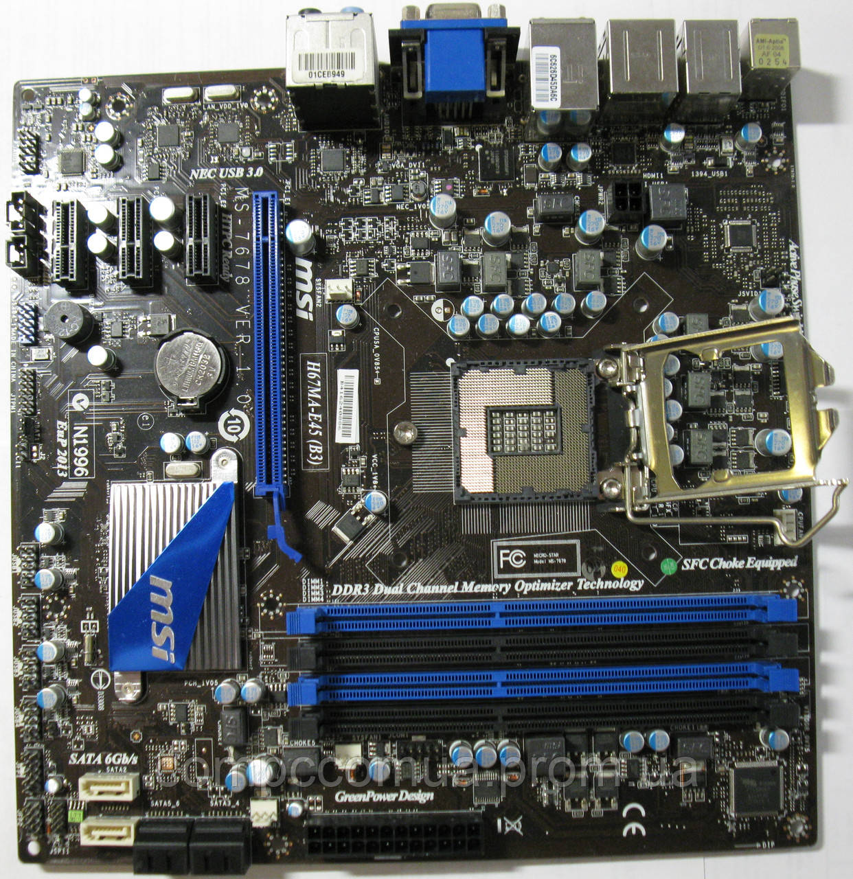 MSI H67MA-E45 (B3) (s1155, Intel H67, PCI-Ex16) - фото 1 - id-p556364744