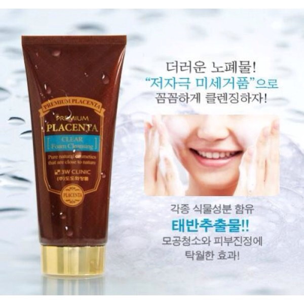 Очисна пінка для вмивання з плацентою 3W Clinic