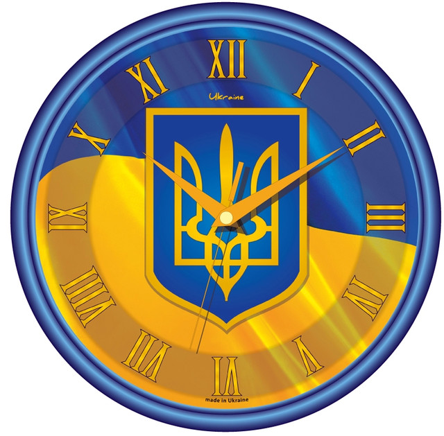 Годинники настінні з логотипом, символікою Classic (300х300 мм) [Пластик, Під склом]