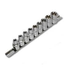 Набір головок-зірочок на тримачі 1/2"DR Е10-Е24, 9шт S06H49S (Jonnesway, Тайвань)