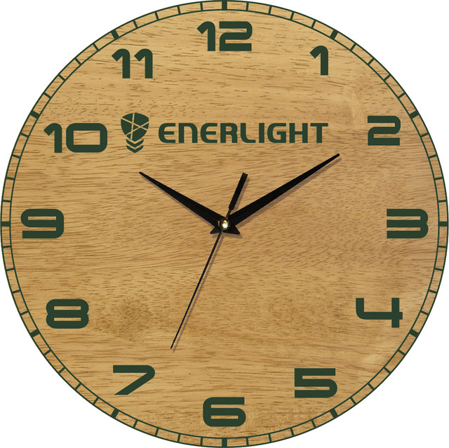 Годинники настінні на замовлення з логотипом, символікою Dream (330х330 мм) [Натуральне дерево, Відкриті]