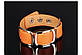 Шкіряний браслет широкий жіночий, колір помаранчевий, фото 4