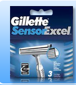 Касети для гоління Gillete Sensor excel 3 шт.