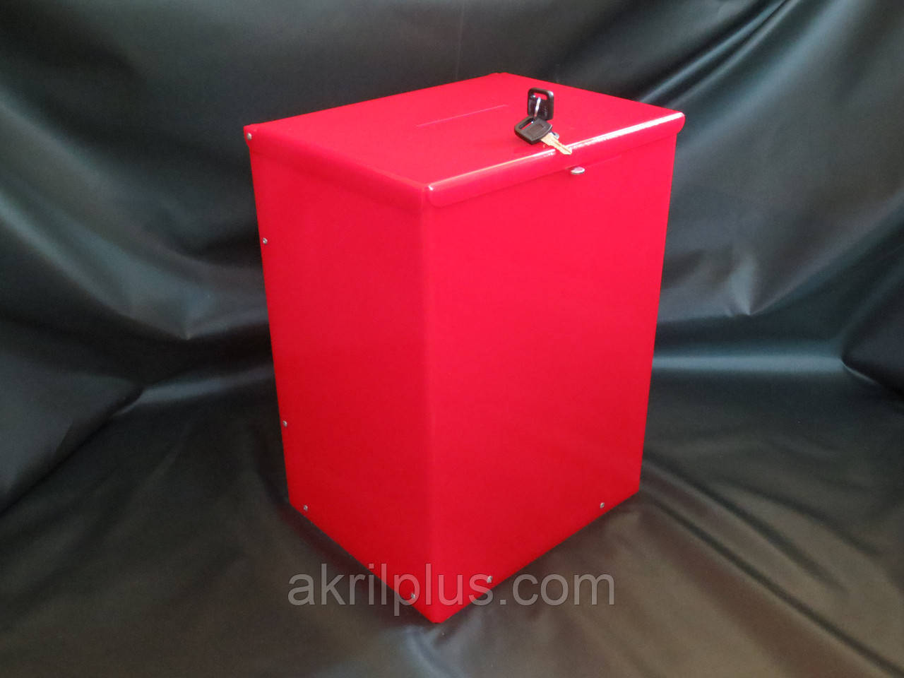 Ящик червоний з замком 250*350*200, фото 1