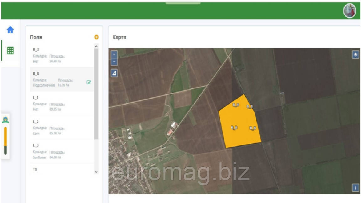 Вимірювання площі полів + програма для агрономів
