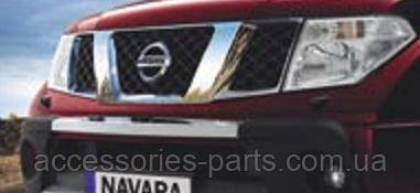 Захисна решітка верхня хром Nissan Navara d40 Нова Оригінальна , фото 1
