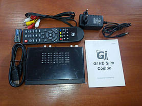 Комбінований тюнер GI HD Slim Combo (SAT+DVB-T2) прошитий з каналами, фото 3