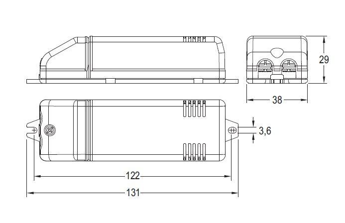 Трансформатор понижающий 60 Вт ELT TCE 6/23-E 10-60W 220/12V (Испания) - фото 10 - id-p546363773