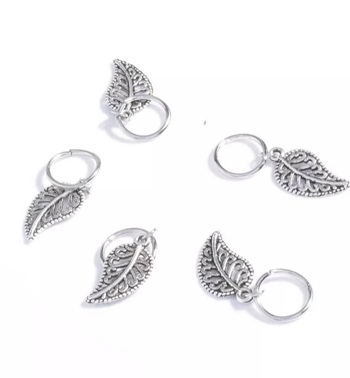 

Пирсинг для волос Листики набор 5 шт