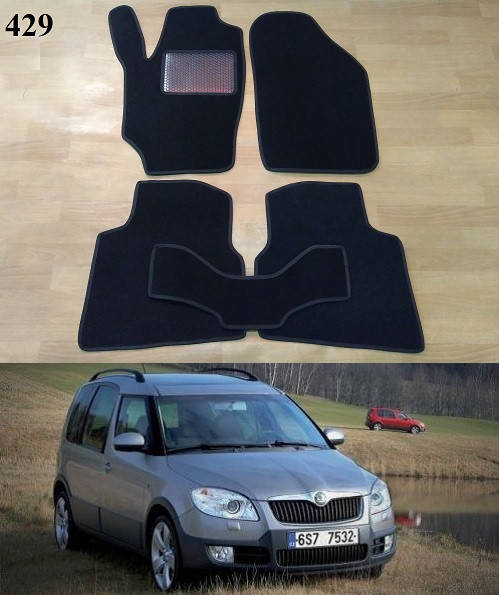 

Ворсовые коврики на Skoda Roomster '07-15