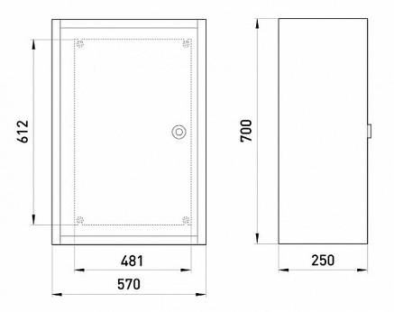 Бокс монтажний 570х700х250 IP31, фото 2