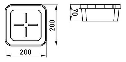 Коробка розподільна пластикова e.db.stand.200.200.70 гіпсокартон, фото 2