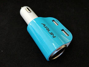 Автомобільний зарядний Arun C203 2 USB 3.1 A, фото 1