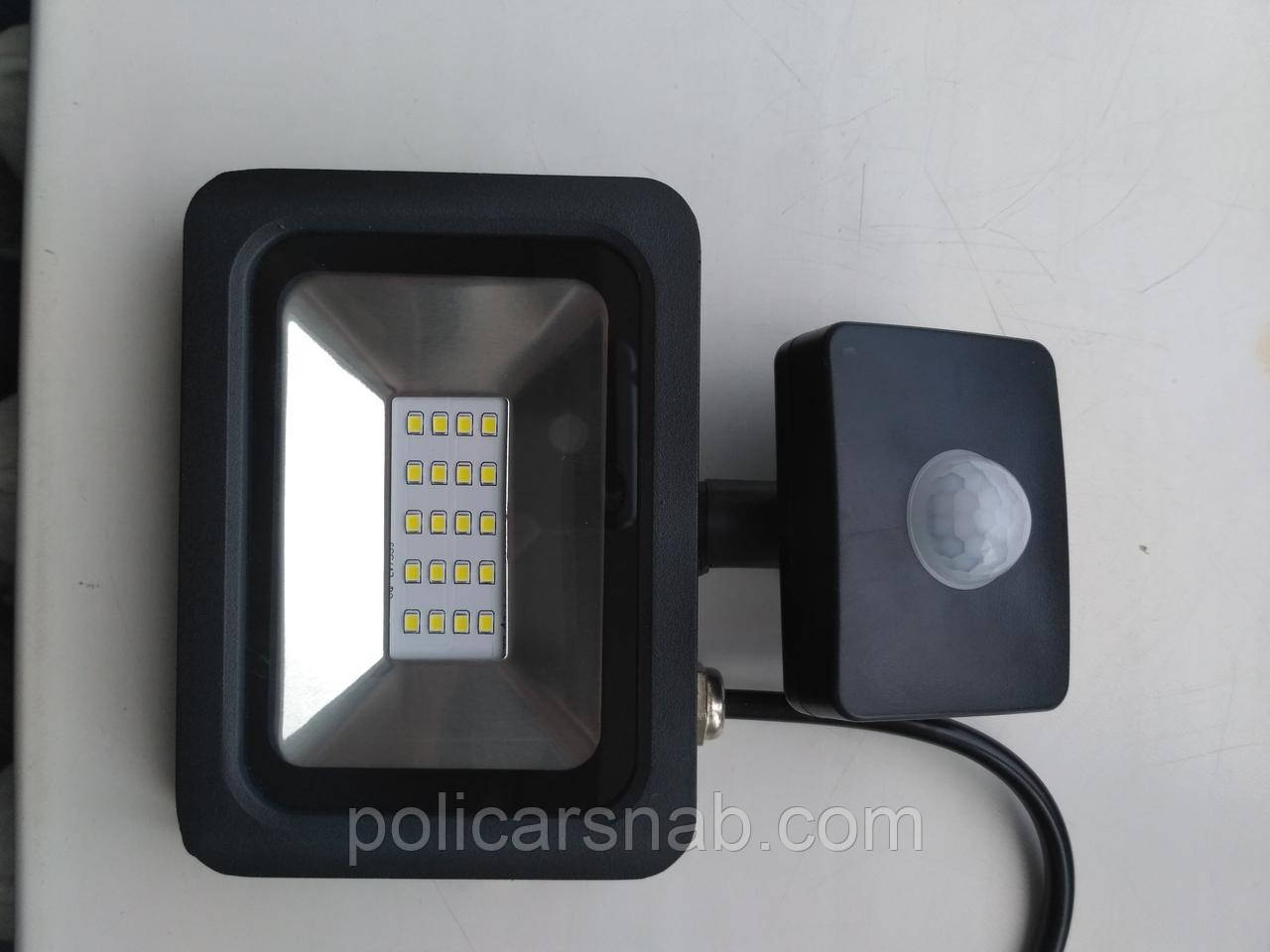 Прожектор LED 10w 6500K LEMANSO з датчиком / LMPS12