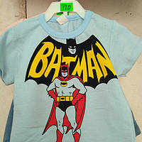 Костюм для хлопчика Бетмен на 1-3 роки футболка та джинсові шорти