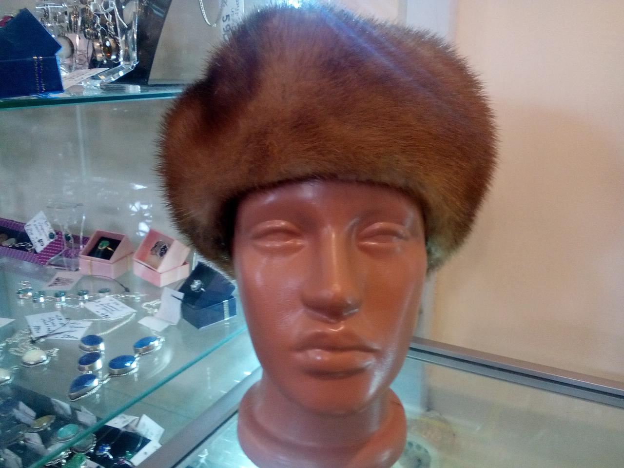 Хутряна шапка з цільної норки., фото 1