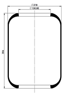 Пневмоподушка Аналог IVECO 41008929 1S270-19 SABO