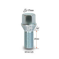 Болт колесный 077100 Z M14X1,25X25 Цинк Конус с выступом ключ 17 мм