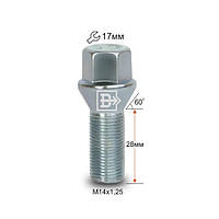 Болт колісний 077110 Z M14X1,25X28 Цинк Конус з виступом ключ 17 мм