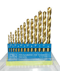 Набір свердел по металу з титановим покриттям Sigma 1214041 13шт