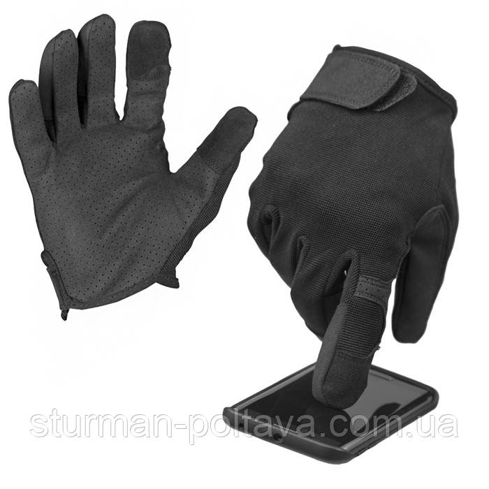 Рукавички чоловічі тактичні легкі TOUCH Mil-Tec сенсорні колір чорний Німеччина