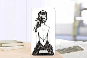 Силіконовий чохол-накладка "Дівчина" для Lenovo А2010