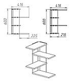 Полиця навісна-книжна П-17 кутова "Компаніт", фото 6