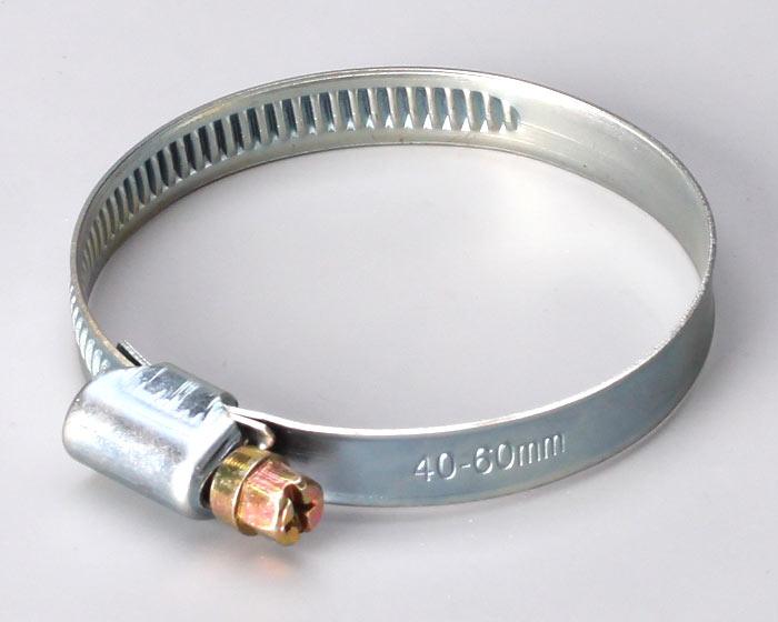 Хомут силовий 110-118 W2(нержавіючий з оцинкованим болтом)