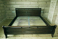 Двоспальне класичне дерев'яне ліжко Флора темний горіх 1600 х 2000, фото 2