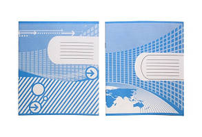 Зошит шкільний фоновий ПОЛІГРАФІСТ 12 аркушів лінія двокольоровий офсет (40)