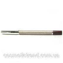 Олівець для губ водостійкий дерев'яний Lipliner Earth Red (коричнево-червоний) Aden Cosmetics (розподавання), фото 5