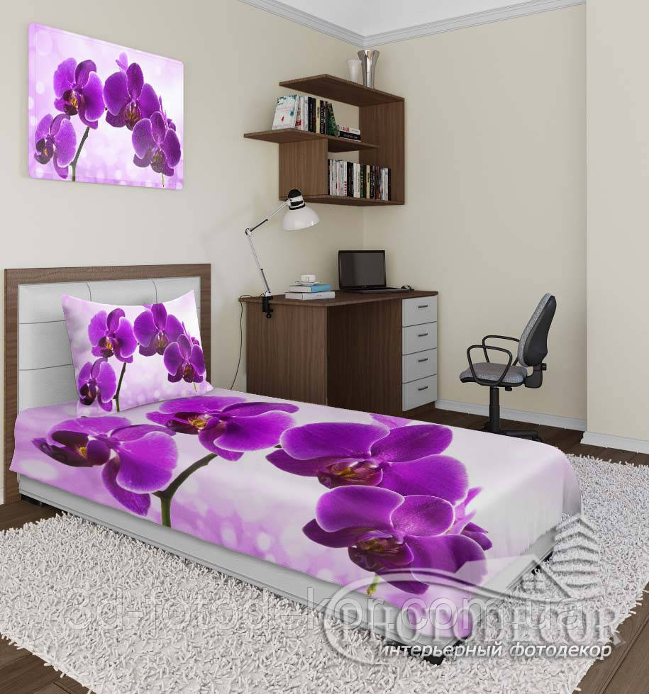 Фотопокрывало "Фіолетові орхідеї" (2,0м*1,5м)