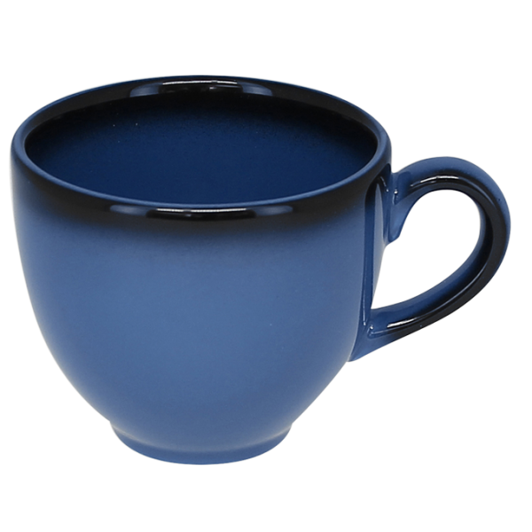 Чашка 200мл. порцелянова, синя з чорним обідком Lea, RAK
