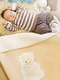 Ковдра дитяча двостороння з вишивкою,Womar 100х150 см 100% бавовна рожева, фото 2
