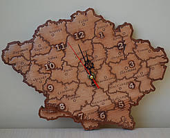 Годинник сувенірний з дерева "Полтавська область"