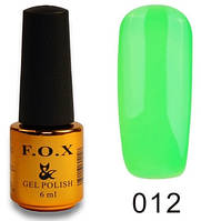 Гель лак FOX Pigment № 012, 6 мл