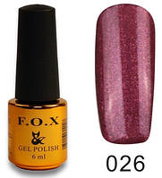 Гель лак F. O. X Pigment № 026, 6 мл