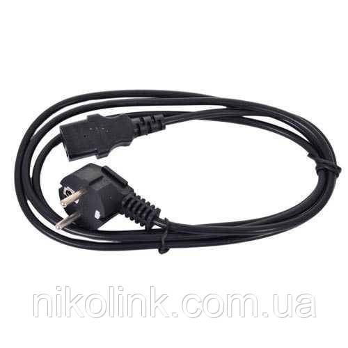 Кабель живлення до ПК Schuko to C13, 1.8м (3x0.75mm), 3 pin, CEE 7/7 (Europe), б/в