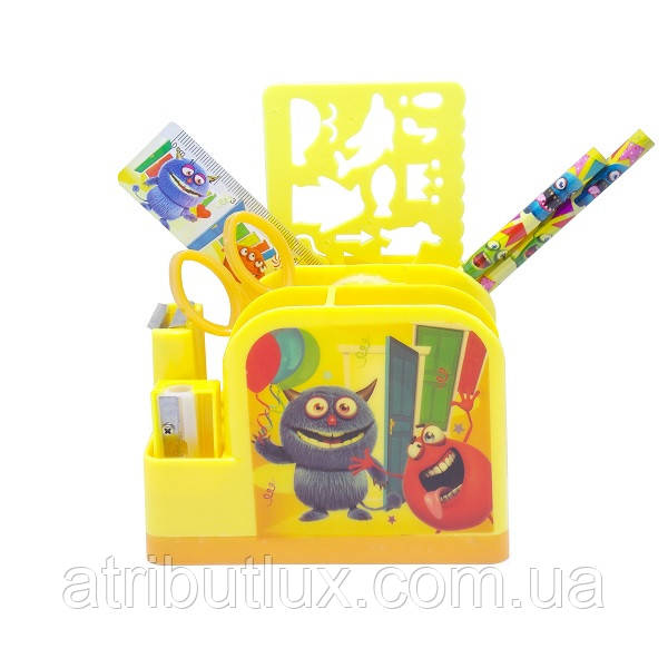 Набір настільний дитячий 8 предметів 9154-3 Монстрики, фото 1