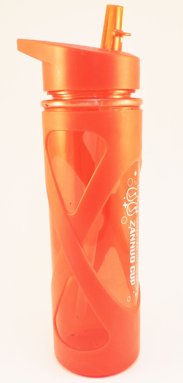 Спортивна пляшка для води з трубочкою 500 мл, червона (213-1)