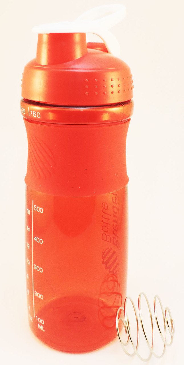 Спортивна пляшка для води з шейкером 760 мл, червона (203)