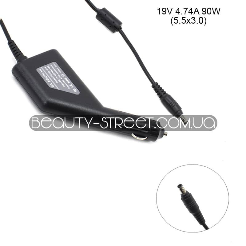 РОЗПРОДАЖ! Автомобільний блок живлення для ноутбука Samsung 19V 4.74 A 90W 5.5x3.0 (B)